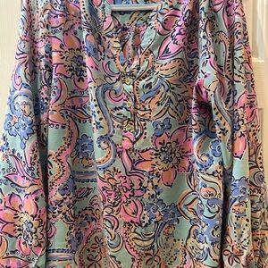 Lilly Pulitzer Pastel Floral Blouse
